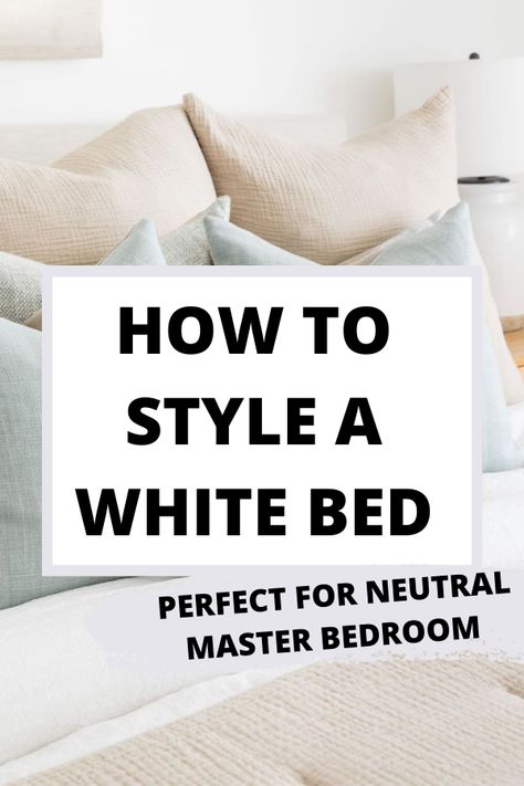 Beds tend to be large and sometimes forgotten items in a bedroom when it comes to decoration. Perhaps this is because it can seem difficult or simply down-prioritised below other things to do. But there is nothing more welcoming and soothing than arriving to a welcoming bed after a long day, be it your own bed or for a guests bedroom. Here is some inspirational to help you decorate a white bed and make it look fantastic. White Duvet Bedding, White Comforter Bedroom, Guests Bedroom, Ivory Bedding, White Wooden Bed, Grey And White Bedding, White Down Comforter, White Coverlet, All White Bedroom