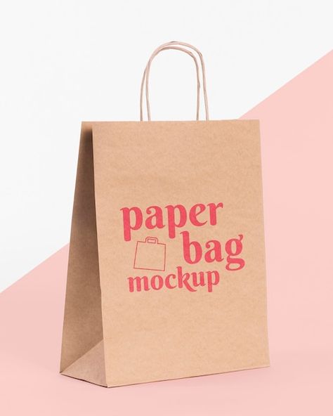 Desain Paper Bag, Packaging Bags, Bag Mockup, Yellow Paper, Packaging Mockup, Mock Ups, Mockup Free Psd, Mockup Psd, Free Psd