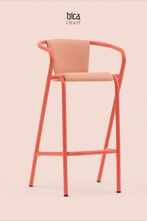 Colorful Stools Kitchen, Colorful Bar Stools, Cool Bar Stools, Designer Bar Stools, Furniture Design Chair, Cafe Furniture, Office Space Design, Nordic Decor, Metal Bar Stools