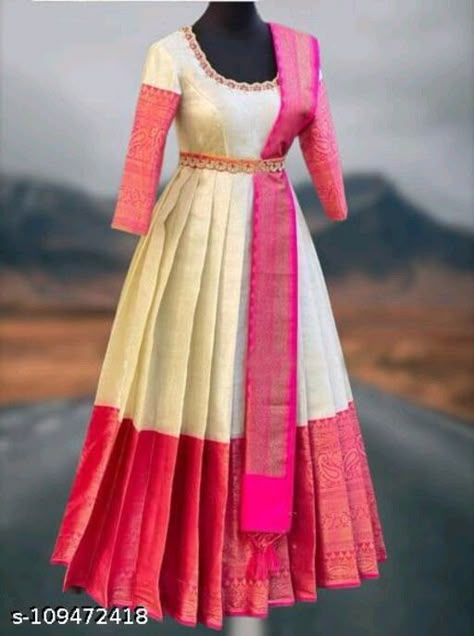 Pattu Saree Long Frocks Designs, Long Frocks For Women, Long Frocks Designs, Lehenga Saree Design, Long Frock Designs, Gown Party Wear, Long Gown Design, Lehenga Designs Simple, Velvet Dress Designs