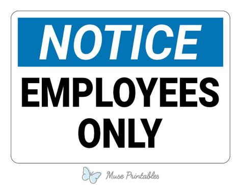 Printable Employees Only Notice Sign Employees Only Sign Bloxburg Code, Preppy Decal, Bloxburg Codes, Printable Certificates, Office Printers, Printable Signs, Free Printable, Coding, Signs