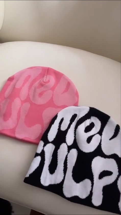 Mia Culpa Beanie, Mea Culpa Beanie, Hats Aesthetic, Trashy Y2k Aesthetic, Y2k Beanie, Tie A Necktie, Shein Accessories, Street Style Outfits Casual, Cool Beanies