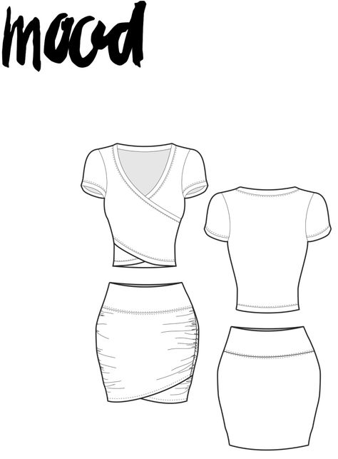 Collar Illustration, Skort Sewing, Mood Patterns, Fashion Design Inspiration Board, Skort Set, Hoodie Drawing, Clothing Sketches, Diy Wardrobe, Dress Patterns Free