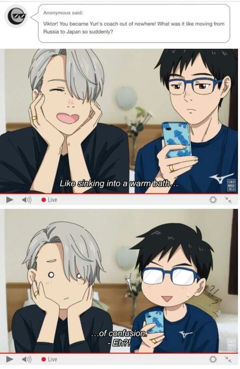 Victor/Viktor Nikiforov x Yuri/Yuuri Katsuki / Victuri / Victuuri / Vikturi / Viktuuri / Yuri on Ice / #yoi Yuri On Ice Comic, Katsuki Yuri, Viktor Nikiforov, Yuuri Katsuki, Yuri Katsuki, Ice Pop, Pop Figures, Ice Pops, Sports Anime