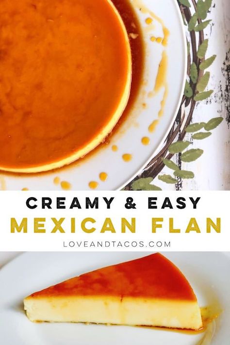 Mexican Caramel, Flan Recipes, Food In Mexico, Flan Recipe Easy, Mexican Flan, Mexican Desserts, Caramel Custard, Custard Desserts, Mexican Dessert Recipes