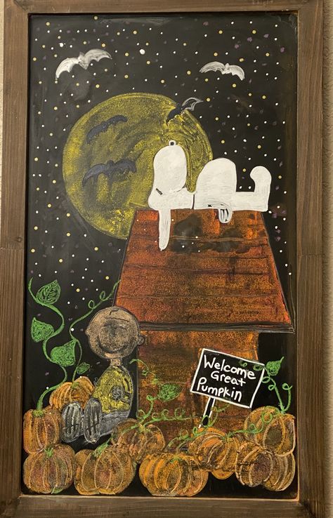 October Marker Board Ideas, Halloween Chalk Wall Ideas, College Chalkboard Ideas, Fall Chalk Designs, Snoopy Chalk Art, Funny Halloween Chalkboard Art, Fall Chalkboard Art Ideas, Thanksgiving White Board Ideas, Halloween Chalk Drawings