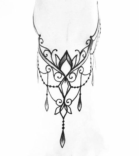 Chandelier Tattoos For Women, Tattoo Bein Frau, Jewerly Tattoo, Chandelier Tattoo, Colour Tattoo For Women, Dragon Tattoo Ideas, Feminine Skull Tattoos, Lace Tattoo Design, Chain Tattoo