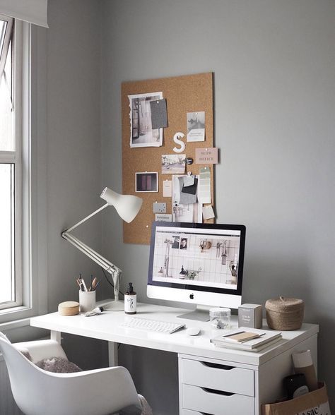 my scandinavian home: Cate St Hill's Scandinavian Inspired London Oasis Minimalist Office Desk, Minimalist Workspace, Cheap Office Furniture, Design Hall, Ergonomic Desk Chair, Ergonomic Desk, Minimalist Office, Dekorasi Kamar Tidur, Inspiring Interiors