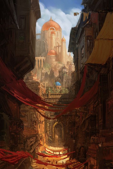 Fantasy City, Fantasy Story, Fantasy Setting, Fantasy Places, Fantasy Art Landscapes, Fantasy Concept Art, This City, Environment Concept Art, Fantasy Inspiration