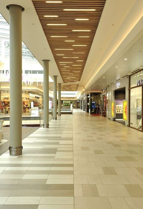 Shopping Mall Interior, Shopping Mall Design, Corridor Design, Retail Lighting, Pop Ceiling Design, Hospital Interior, Mall Design, False Ceiling Design, Shopping Centre