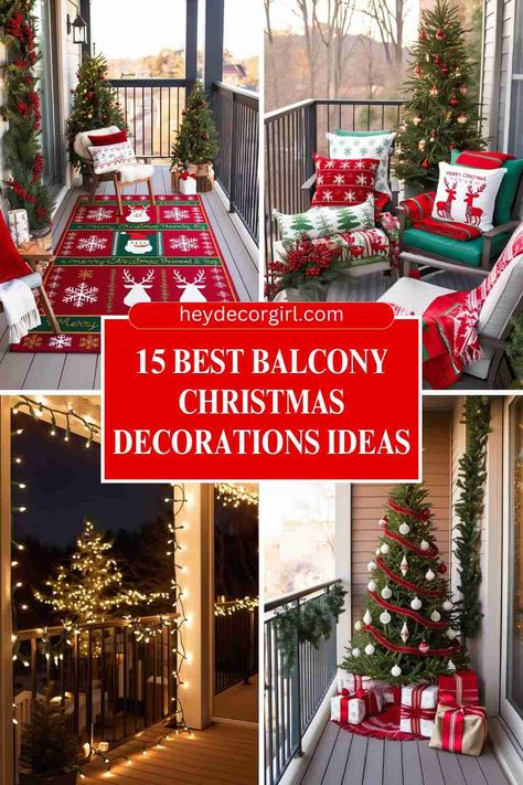 15 Best Balcony Christmas Decorations Ideas Small Balcony Christmas Decorating Ideas, Decorating Apartment Balcony For Christmas, Outdoor Christmas Decorations Balcony, Apartment Deck Christmas Decorations, Christmas Decor Ideas For Balcony, Apartment Balcony Christmas Decor, Christmas Balcony Ideas Apartment, Balcony Christmas Decor Apartment, Christmas Decor Balcony