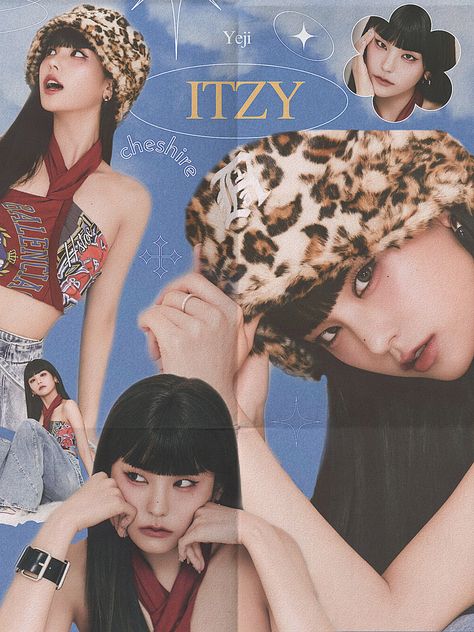 Yeji Edit Photo, Yeji Poster, Itzy Y2k, Y2k Moodboard, Itzy Cheshire, Photocard Binder, Y2k Edit, Purple Y2k, Printable Wall Collage