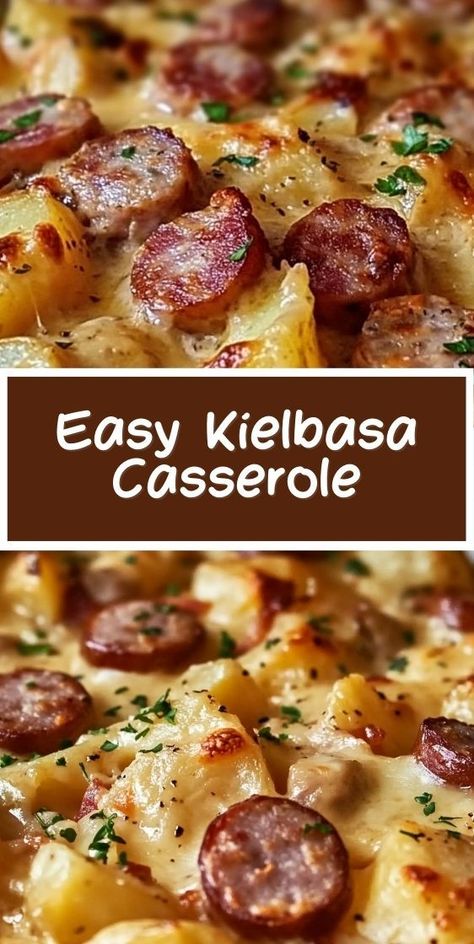 Looking for simple yet delicious smoked sausage recipes? Try this Kielbasa and potato casserole, a hearty meal packed with smoky sausage, creamy potatoes, and gooey cheese. This casserole is easy to prepare and makes a perfect weeknight dinner that the whole family will love. Explore different variations of this mouthwatering dish. What To Cook With Sausage, Kielbasa Sausage And Potato Recipes, Italian Sausage And Potato Recipes, Kielbasa Sausage Recipes Crockpot, Ring Sausage Recipes Dinners, Crockpot Kielbasa And Potatoes, Pasta With Kielbasa Sausage, Healthy Kielbasa Recipes, Smoked Sausage Crockpot Recipes