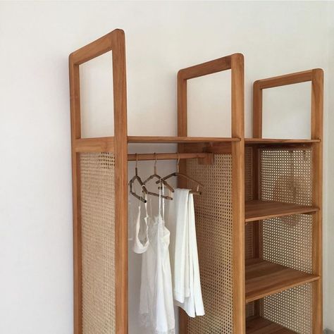 @casasoleilbali shared a photo on Instagram: “Our handmade customized wardrobes ✨ @elise.bak #CasaSoleil #Bali #rattanfurniture” • Feb 18, 2020 at 6:36am UTC Bali Wardrobe, Bali House, Clean Space, Hanger Design, Vanilla Latte, Wardrobe Design, Rattan Furniture, Boho Designs, Yoga Retreat