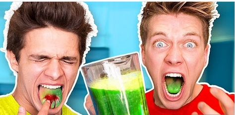 ( Collins Key) & (Brent Rivera) Pancake Art Challenge, Devan Key, Sour Drink, Super Healthy Smoothies, Collins Key, Pancake Art, Smoothie Bowl Healthy, Toxic Waste, Candy Drinks