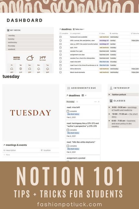 Notion Nursing Student, Notion Aesthetic Template Student, Notion Desktop Ideas, Notion For Studying, Notion Template Ideas Student, Notion Student Aesthetic, How To Set Up Notion For School, Notion Dashboard Ideas For Students, Study Plan Notion