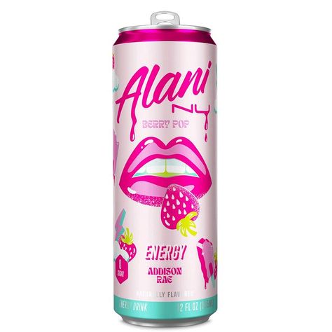 Alani Nu Sugar-Free Energy Drink, Pre-Workout Performance, Berry Pop, Addison Rae Collab, 12 oz Cans (Pack of 12) A Lasting, Zero-Guilt Boost: Filled with 200 mg of caffeine to bring you an extra boost during your busy day. Our energy drinks have zero sugar, only 10 calories, and a little dash of biotin to support your natural glow Amazing flavors. We care about the products you put into your body. Alani Energy Drink, Sugar Free Energy Drinks, Berry Pop, Alani Nu, Best Energy Drink, Red Energy, Carbonated Water, B Vitamins, Addison Rae