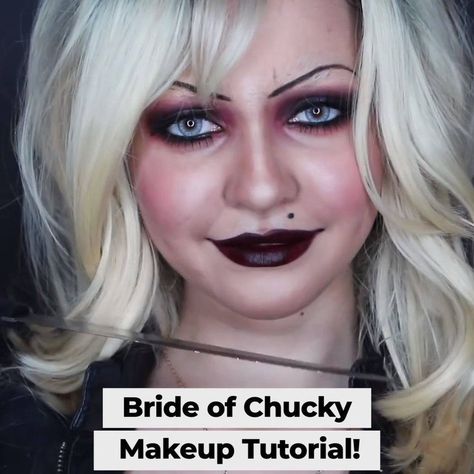 Bride Of Chucky Makeup, Chucky Makeup, Transformation Makeup, Bride Of Chucky, Makeup Transformation, Makeup Tutorial, Makeup, Make Up