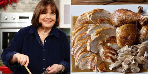 Ina Garten Shared Her Easy Turkey Recipe for Thanksgiving Ina Garden Make Ahead Turkey, Ina Garten Make Ahead Turkey, Ina Garden Turkey Brine, Giada Turkey Thanksgiving, Ina Garten Make Ahead Turkey Gravy, Ina Garten Dry Brined Turkey, Ina Garten Turkey Recipe, Turkey Roulade Ina Garten, Ina Garden Turkey Breast