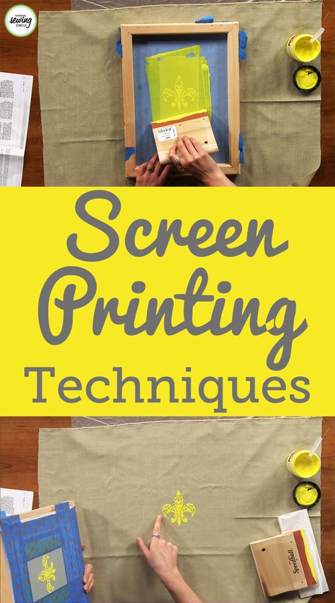 Silk Screen Printing Diy, Beginner Sewing Projects, Things To Sew, Screen Printing Studio, Printmaking Techniques, Diy Screen Printing, Screen Printing Art, Screen Printing Techniques, Sewing Easy Diy