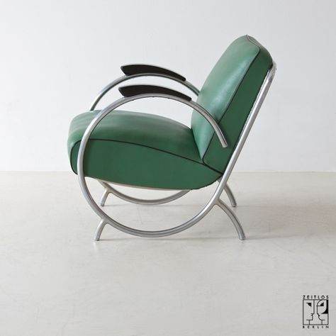 Streamline tubular steel chairs of the 30s - ZEITLOS – BERLIN Poltrona Design, Deco Chairs, Boho Furniture, Cantilever Chair, Eames Chairs, Steel Chair, Art Chair, Minimalist Furniture, Deco Furniture