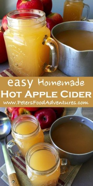 The aroma fills your whole house with this classic American spiced drink, especially popular during Thanksgiving and Christmas. This non-alcoholic mulled apple cider recipe is perfect for a cold chilly night, made with naturally cloudy apple juice - Easy Hot Apple Cider Recipe Homemade Hot Apple Cider, Caramel Apple Cider Recipe, Mulled Cider Recipe, Hot Apple Cider Recipe, Caramel Apple Cider, Mulled Apple Cider, Homemade Salted Caramel, Cider Drinks, Apple Cider Recipe