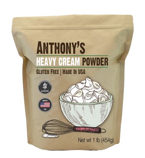 Psyllium Husk Waffles – Anthony's Goods Heavy Cream Powder, Heavy Cream Substitute, Yogurt Substitute, Sugar Free White Chocolate, Non Dairy Creamer, Dessert Toppings, Homemade Cake Recipes, Winter Soups, Homemade Butter