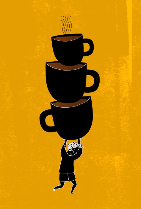 Fair Trade Coffee, Coffee Illustration, Campaign Posters, Annual Report