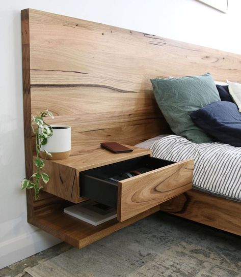 Bedroom Side Table, Design Ložnic, Bed Frame Design, Wooden Bed Design, Side Tables Bedroom, Balcony Ideas Apartment, Bedroom Bed Design, Bed Furniture Design, Apartment Balcony Decorating