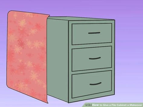 Cover A File Cabinet, Wallpaper File Cabinet, How To Paint A Metal Filing Cabinet, Contact Paper File Cabinet, Decorating File Cabinets, File Cabinet Redo, Stained Wood Cabinets, Painted File Cabinets, Nurse Ideas