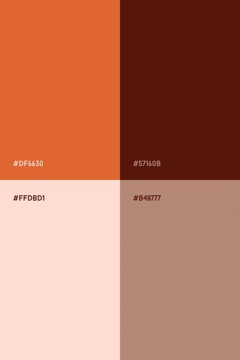 Light brown, off white, burgundy and orange color combination Fall Colour Combinations, Red Earth Tone Color Palette, Orange And Brown Palette, Burgundy Orange Color Palette, Brown Orange Palette, Burgundy Graphic Design, Warm Autumn Colour Palette, Orange And Brown Color Palette, Red And Brown Color Palette