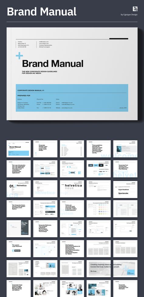 Brand Manual and Identity Template – Corporate Design Brochure – with 44 Pages and Real Text Minimal and Professional Brand Manual and Identity Brochure template for creative businesses, created in Adobe InDesign in International DIN A4 and US Letter format. Download here: https://1.envato.market/3eJQJB Corporate Identity Manual, Corporate Design Manual, Doctor Logo, Doctor Logos, Corporate Fonts, Brand Manual, Elegant Branding, Design Guidelines, Letter Format