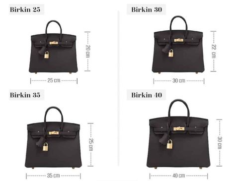 Birkin Sizes, Hermes Birkin Bag 25, Birken Bag, Hermes Birkin 30 Black, Hermes Aesthetic, Tote Bag Diy Pattern, Hermes Birkin 40, Bags Outfit, Hermes Birkin Bag