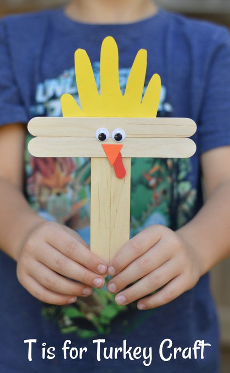 T Is For Turkey, Letter T Crafts, Turkey Crafts Kids, Craft For Preschoolers, Thanksgiving Crafts Preschool, Thanksgiving Turkey Craft, The Letter T, Easy Thanksgiving Crafts, November Crafts