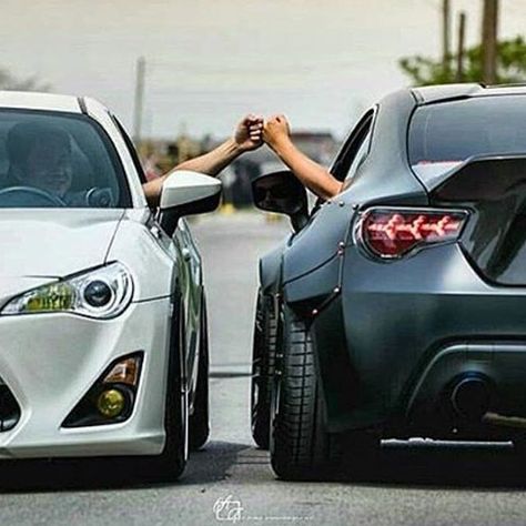 When you see other Toyota owners on the road, show them some love! 👊  #Repost…  http://www.tvtoyota.com Matching Cars His And Hers, Couples Matching Cars, Motor Photography, Pizza Shoot, Matching Cars, Car Couples, Car Engagement Photos, Car Poses, Luxury Couple