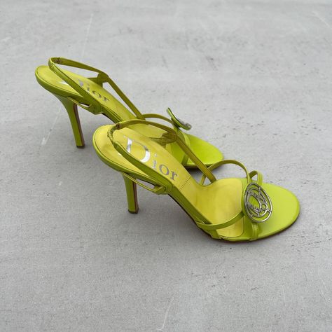 We are obsessed with these CD logo sandals 🫠🍋 A super fun addition to any shoe lover’s closet and some great eye candy to take into the city. From iconic shoemaker Christian Dior, these colourful lime green heels are screaming your name! #dior #diorshoes #limelove | available on our website (link in bio) 🥰

#vintageheels #vintageshoes #vintagemules #vintagesandals #vintageshop #vintagereseller #vintage #designerheels #designershoes #designermules #designersandals #designer Lime Green Heels, Vintage Sandals, Green Heels, Vintage Heels, Dior Shoes, Designer Sandals, Website Link, Shoe Lover, Designer Heels