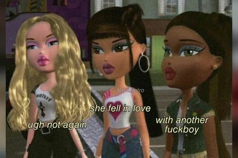 Cartoon Trios, Trio Quotes, Long Distance Lovers, Bratz Aesthetic, Whisper Girlies, Anime Love Quotes, Grunge Pictures, I Love Being Black, Best Friends Cartoon