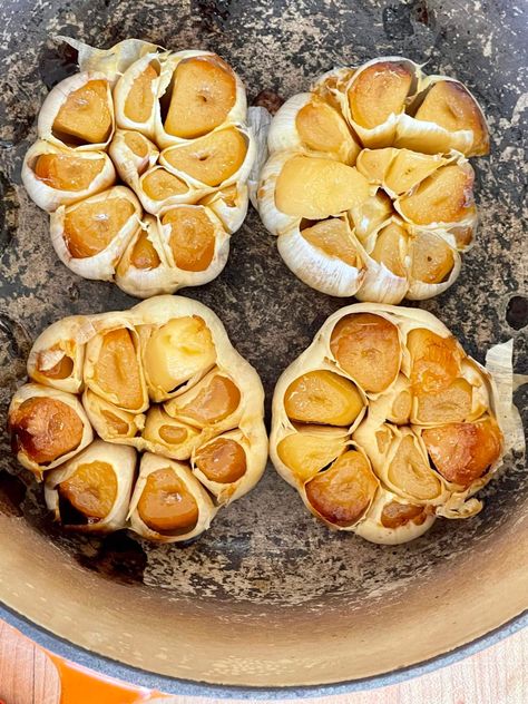 How to Roast Whole Garlic Without Tinfoil - Zero-Waste Chef Roast Whole Garlic, Cooking Charts, Blue Zones Recipes, Roast Garlic, Prevent Food Waste, Small Oven, How To Roast, Blue Zones, Gf Recipes