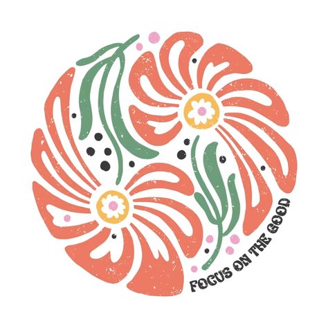 Unleash your inner flower child with our Retro Flower Power T-Shirt. Its boho-inspired design and positive message make it the perfect choice for those seeking inspiration and a vintage aesthetic. Flower Child Aesthetic, Flower Power Shirt, Floral Pattern Shirt, Groovy Shirt, Quote Positive, Circle Painting, Focus On The Good, Surfboard Design, Retro Groovy