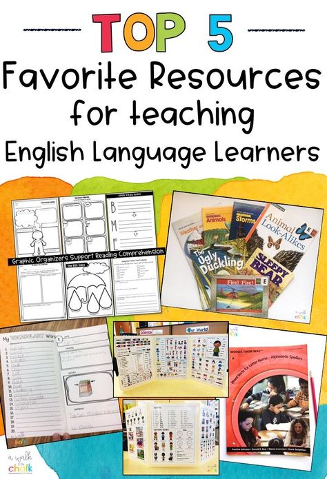 As a teacher of English Language Learners, I share my top 5 favorite "go-to" resources for planning lessons and teaching ELLs. Esl Teaching Elementary, Teaching Ell Students, Ell Strategies, Ell Activities, Teaching English Language Learners, Esl Teaching Resources, Ell Students, Esl Classroom, Esl Lessons