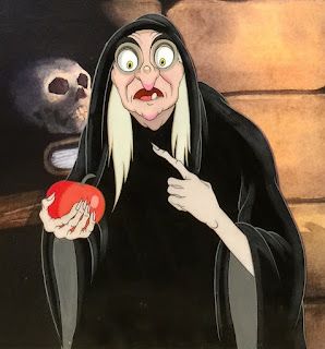 Apple From Snow White, Witch Concept Art, Witch Concept, Poisoned Apple, Witch Drawing, Old Hag, Scary Films, Animation Cel, Evil Witch