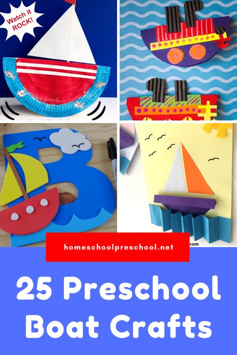 Preschool Transportation Crafts, Preschool Transportation, Transportation Preschool Activities, Easy Boat, Water Vehicles, Transportation Activities, Boat Crafts, Transportation Crafts, Transportation Preschool