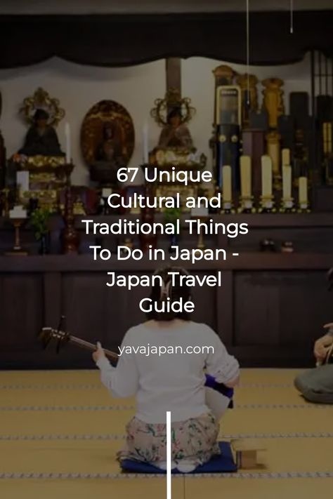 Discover the best cultural and traditional things to do in Japan. Includes handicrafts, craftsmanships, zen meditation, Japanese cuisine, arts, and more.   Japan is a country full of tradition and unique culture. If you're looking to learn more about Japanese culture during your trip to Japan, these activities are a great opportunity to immerse yourself in the culture. For each things to do, I listed the best experience you can fin online. Check out the full list on yavajapan.com. Things To Do In Tokyo Japan, Traveling Japan, Things To Do In Japan, Streets Of Tokyo, Unique Culture, Japanese Lantern, Japanese Umbrella, Japanese Festival, Daruma Doll