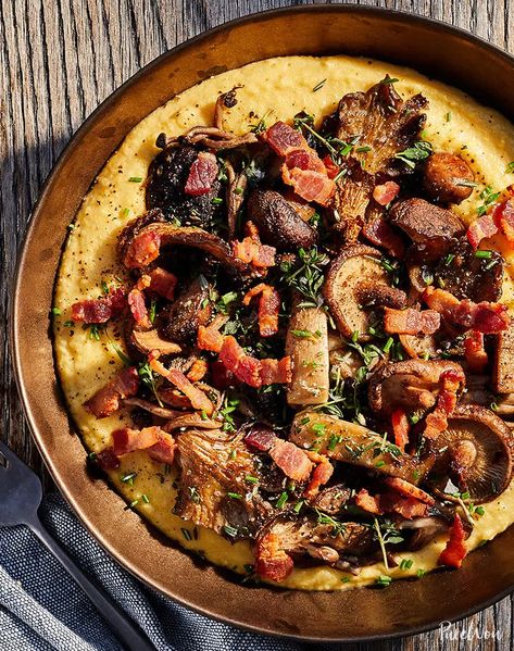 45 Christmas Eve Dinner Ideas That Take One Hour or Less - PureWow Mushroom Dishes, Fall Eats, Winter Dinners, Polenta Recipes, Recipe Hacks, Cold Weather Food, Bacon Recipe, Fall Recipes Healthy, Huevos Fritos