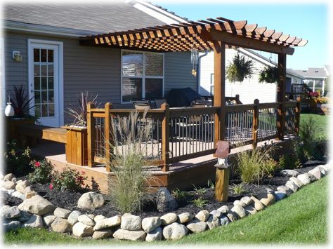 Deck with pergola Small Pergola, Patio Deck Designs, Wooden Deck, Patio Pergola, Pergola Canopy, Pergola Ideas, Wooden Pergola, Deck With Pergola, Backyard Pergola