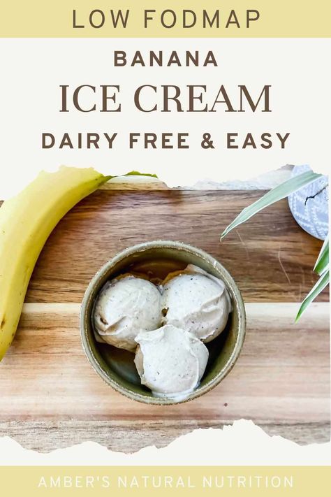 This low fodmap ice cream with bananas and flavored with nutmeg and vanilla extract is perfect for anyone looking for low fodmap dessert recipes that taste delicious. Ice Cream With Bananas, Low Fodmap Dessert, Low Fodmap Fruits, Fodmap Breakfast, Low Fodmap Snacks, Fodmap Snacks, Ice Cream Mixture, Dairy Free Ice Cream, Ice Cream Ingredients