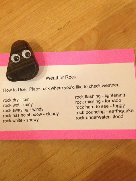 Weather rock. School market day Diy Market Day Ideas, Weather Rock Funny, Mini Society Ideas, Market Day Ideas For School, Ideas For Kids Activities, Weather Rock, Market Day Ideas, Fete Ideas, Kids Market