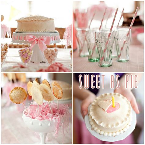 “Sweet as Pie” 1st Birthday Party. This site has so many birthday theme ideas. 40th Birthday Party Themes, Pie Birthday, Pie Party, Girls Birthday Party Themes, 40th Birthday Parties, Girl Birthday Party, Baby Birthday