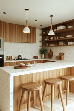 Mid-century Modern Kitchen Design Ideas, Mid Century Modern Kitchen Floor, Mcm Kitchen Island, Mid Century Modern Kitchen Island, Mid Century Modern Kitchen Renovation, Mid Mod Kitchen, Modern Kitchen Flooring, Mid Century Modern Kitchen Design, Trendy Kitchen Design