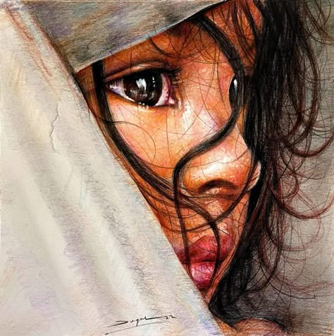 Silent Cry, Color Pencil Sketch, Drawing Competition, Color Drawing Art, Pencil Sketch Images, Beautiful Art Paintings, Art Drawings Sketches Pencil, Colour Pencil, Abstract Art Painting Diy